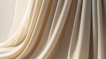 Draped Ivory Fabric with Sunlight