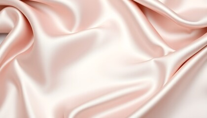 Obraz premium A smooth and luxurious satin fabric texture with a soft sheen, showcasing elegant folds and rich, reflective highlights. Perfect for conveying sophistication, glamour, and refinement