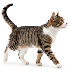 a cat that is walking on a white background2