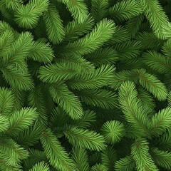 Christmas Tree Branches Seamless Pattern