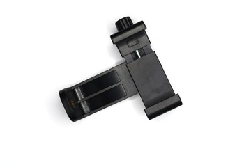 The holder features adjustable arms to accommodate different phone sizes.