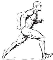 silhouette of a person running