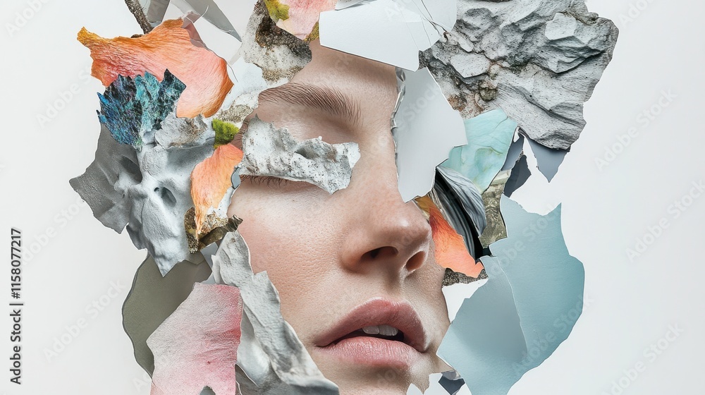 Aufkleber artistic composition in collaborative project setting