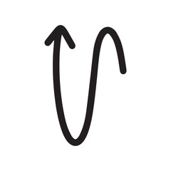 Handrwan brushstroke arrow curve, wave. line brush stroke element collection stock. templates line