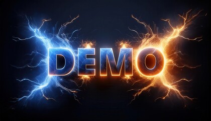 Dynamic Electric Energy Demonstration with Blue and Orange Effects