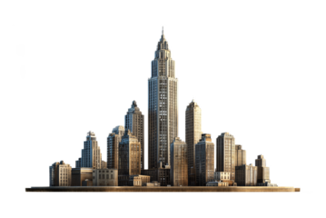 Skyscraper Isolated on White Background