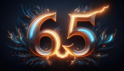 Celebrating Sixty-Five Years: A Vibrant Milestone Design