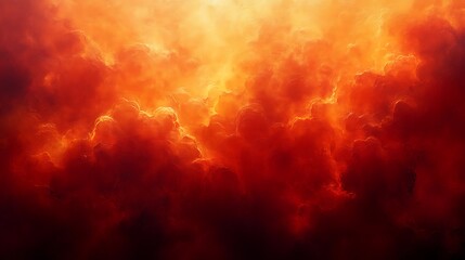 Fototapeta na wymiar Fiery, orange and red cloudscape.