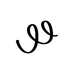 Handrwan brushstroke arrow curve, wave. line brush stroke element collection stock. templates line