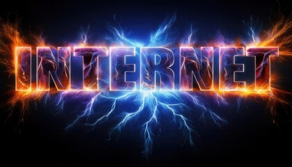 Internet Electric Lightning Effects on Text