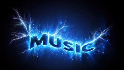 Fototapeta premium Dynamic Electric Music Graphic with Bright Effects