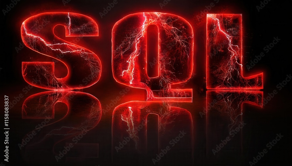  sql database management with lightning effects and reflection