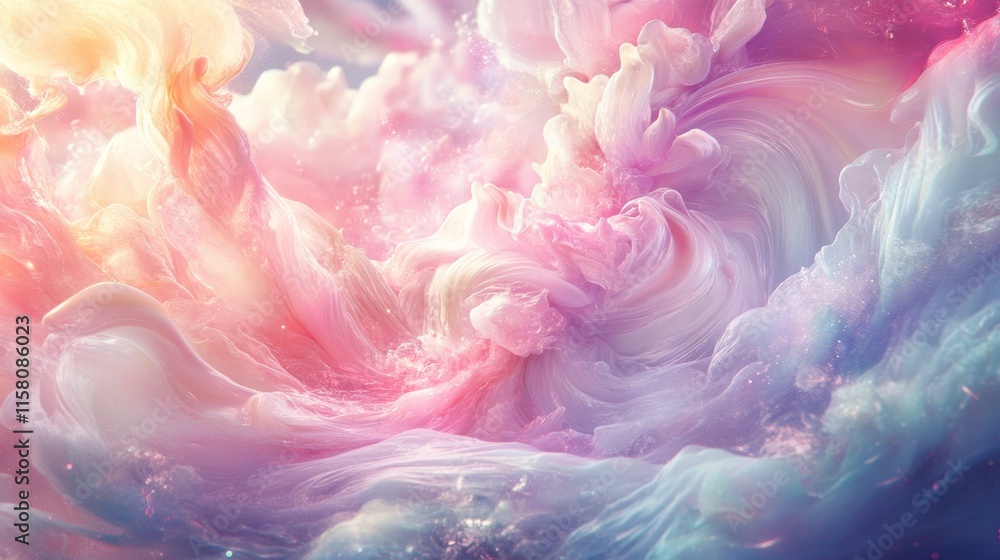 Poster soft colorful swirls in dynamic collaborative environment