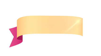 abstract golden banner with smooth edges on a white background