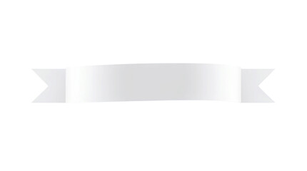 clean white ribbon with soft shadows, floating on a plain background