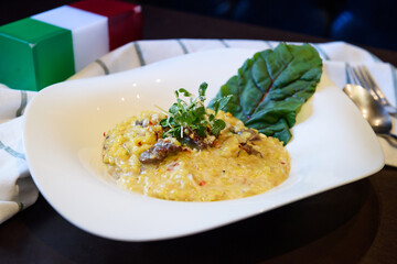 beef cream risotto