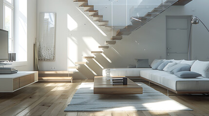 Fototapeta premium Decent living room interior design 