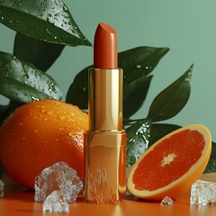 A lipstick advertisement photography