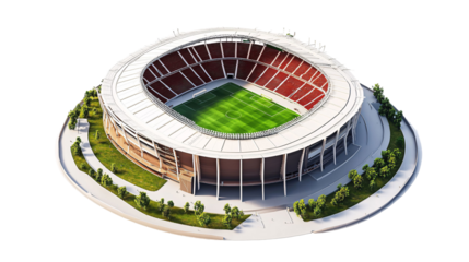 Stadium Isolated on White Background - Sports Venue