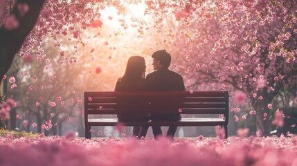 Elderly couple sitting on a bench in a park, enjoying the outdoors on a sunny summer day
