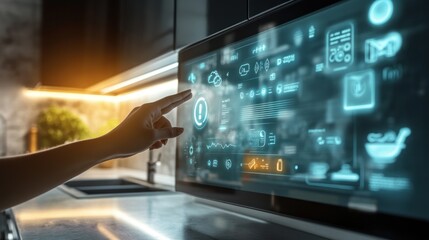 Smart Kitchen Interface: Futuristic Home Automation