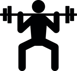 Weight lifting icon. Sports signs and symbols.