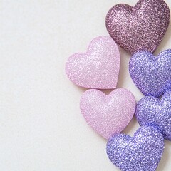 Obraz premium Glitter Hearts Valentine's Day