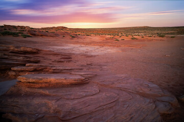 Texture of sandstone at Horseshoe bend, Page, Arizona, USA