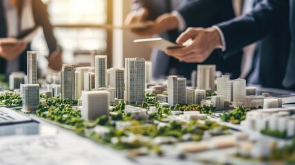 Architectural Model Cityscape: Urban Planning and Development