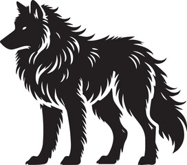 Obraz premium Black and white wolf