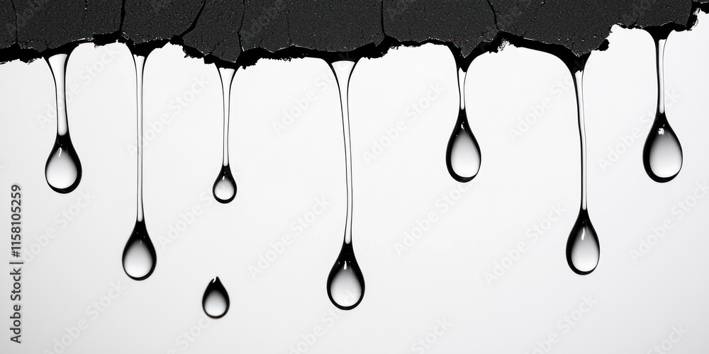 Poster raindrops streaming down cracked surface create striking visual effect