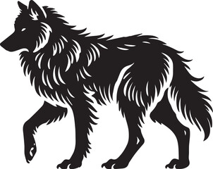 Obraz premium Black and white wolf