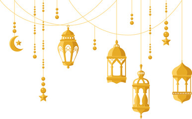Ramadan Islamic Lantern Illustration