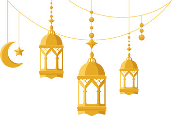 Obraz premium Ramadan Islamic Lantern Illustration