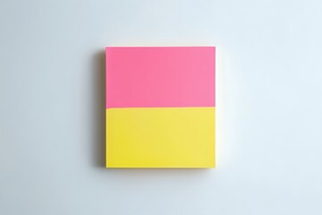 Fototapeta premium Vibrant Pink and Yellow Abstract Art: A Bold, Colorful, Modern Design for Contemporary Spaces. Explores Simple Shapes and Hues.