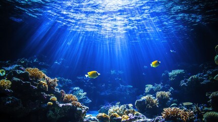 Fototapeta premium Artistic Exploration of a Coral Reef in High Contrast