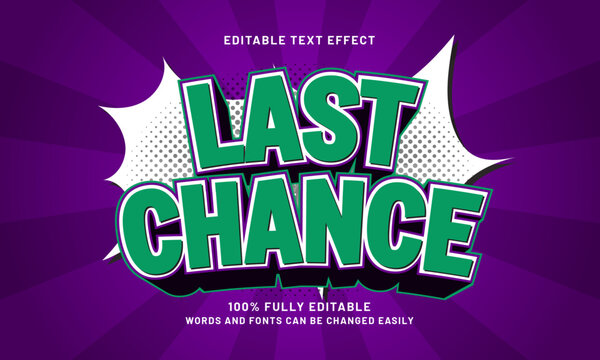 last chance editable text effects with a sale and promo theme