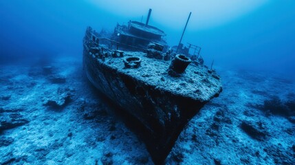 Dynamic Underwater Salvage Scene with High Contrast Light