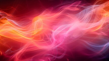 Fototapeta premium Abstract swirling red, orange, pink, and white smoke.