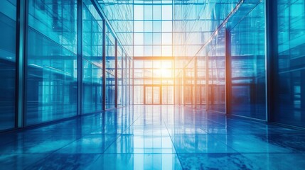 Modern Office Space with High Contrast Lighting