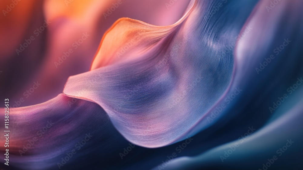 Leinwandbilder Luxurious silk fabric draped smoothly in an elegant display with ample copy space for creative text and design use. Generative AI