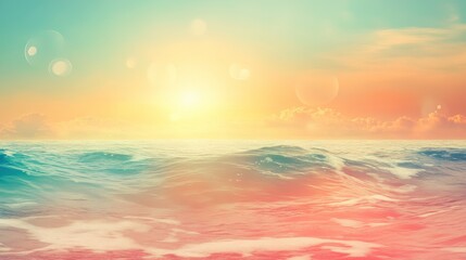 Obraz premium Soft Horizon with Artistic Sky and Ocean Blend