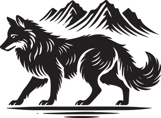 Black and white wolf