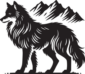Black and white wolf