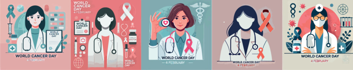 image of a female doctor saying World Cancer Day