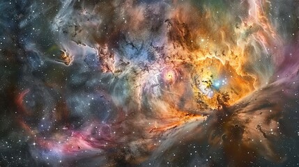 Obraz premium Outer space Watercolor galaxy Colorful Abstract