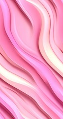 Colorful Pink Wavy Background with Smooth Flowing Textures and Layers