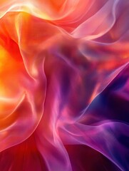 Fototapeta premium Luxurious silk fabric in vibrant colors creating a stunning visual display with plenty of copy space for your text. Generative AI