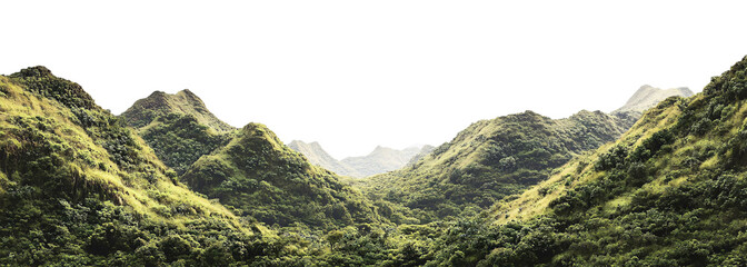 Valley Isolated on White Background - Low-Lying Area