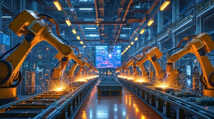 Obraz premium The Future of Industry: A High-Tech Manufacturing Revolution .